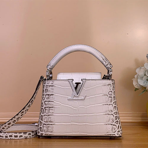 Túi xách Louis Vuitton Capucines Mini  Cá Sấu Himalaya Siêu VIP