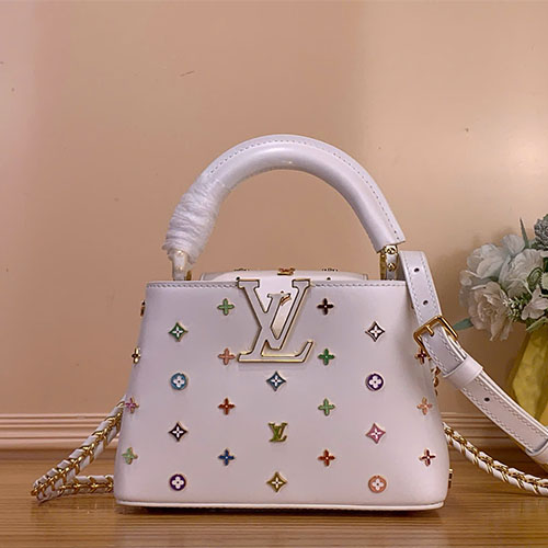 Túi xách Louis Vuitton Capucines Mini M27637 Trắng Siêu VIP