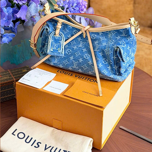 Túi xách Louis Vuitton Carry All Denim Like Auth M28287