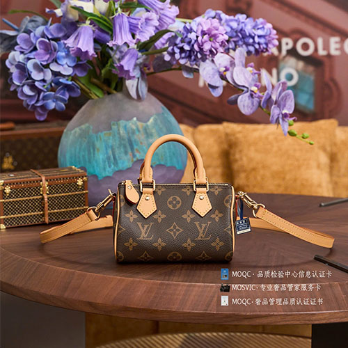 Túi xách Louis Vuitton Nano Speedy M81085 Monogram Like Auth