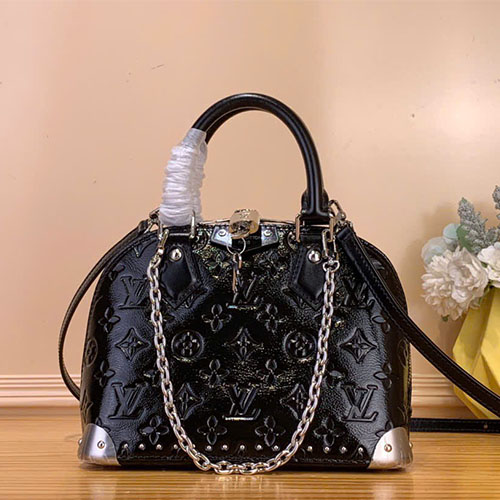 Túi xách Louis Vuitton siêu VIP ALMA TRUNK BB đinh tán màu đen – M27812