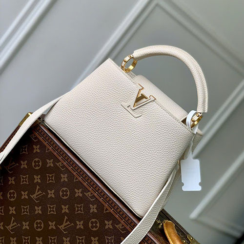 Túi Xách LV Capucines BB M25087 Màu Trắng Siêu Vip Size 27cm