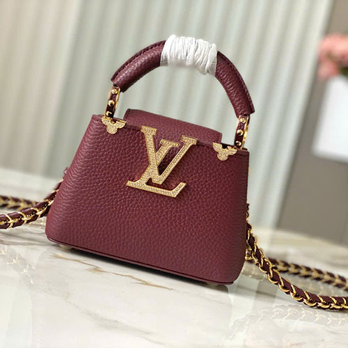 Túi Xách LV Capucines M24583 Màu Đỏ Siêu Cấp 16.3 cm