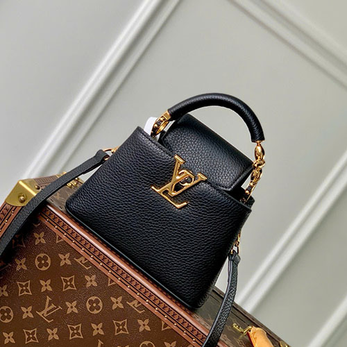 Túi Xách LV Capucines Mini M23943 Màu Đen Siêu Vip Size 21 cm