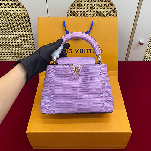 Túi Xách LV Capucines Mini Siêu Vip Màu Tím Size 21cm