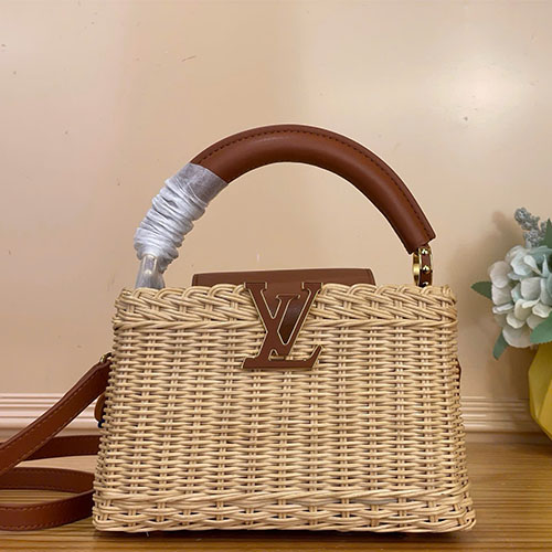 Túi xách LV Capucines Picnic đan mây nâu siêu VIP – M48865