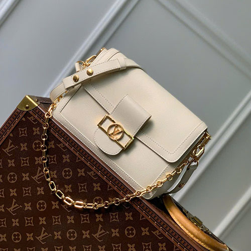 Túi Xách LV Dauphine Soft Bag M25050 Màu Kem Siêu Vip Size 24 cm