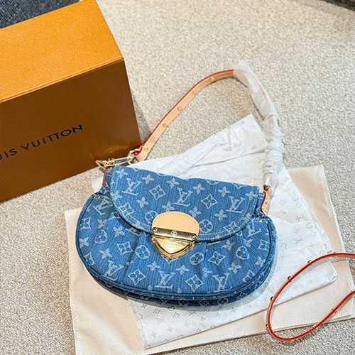 Túi Xách LV Denim Màu Xanh Full Box Size 23cm