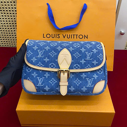 Túi Xách LV Diane M13070 Màu Xanh Siêu Vip Size 24cm