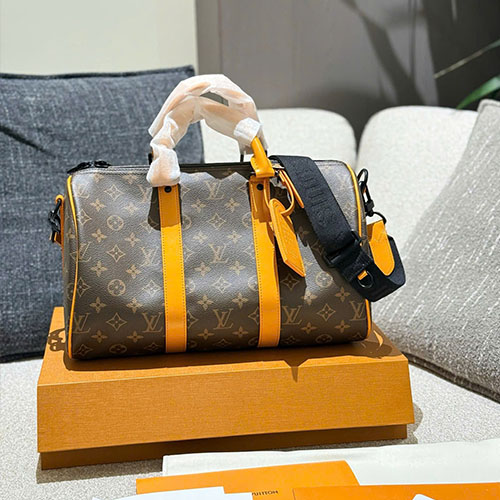 Túi Xách LV Keepall 35 Monogram Macassar Travel Bag Full Box 35 cm
