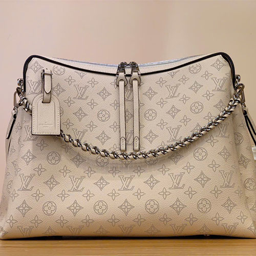 Túi xách LV Mahina Hand It All MM – Màu trắng kem (đục lỗ)