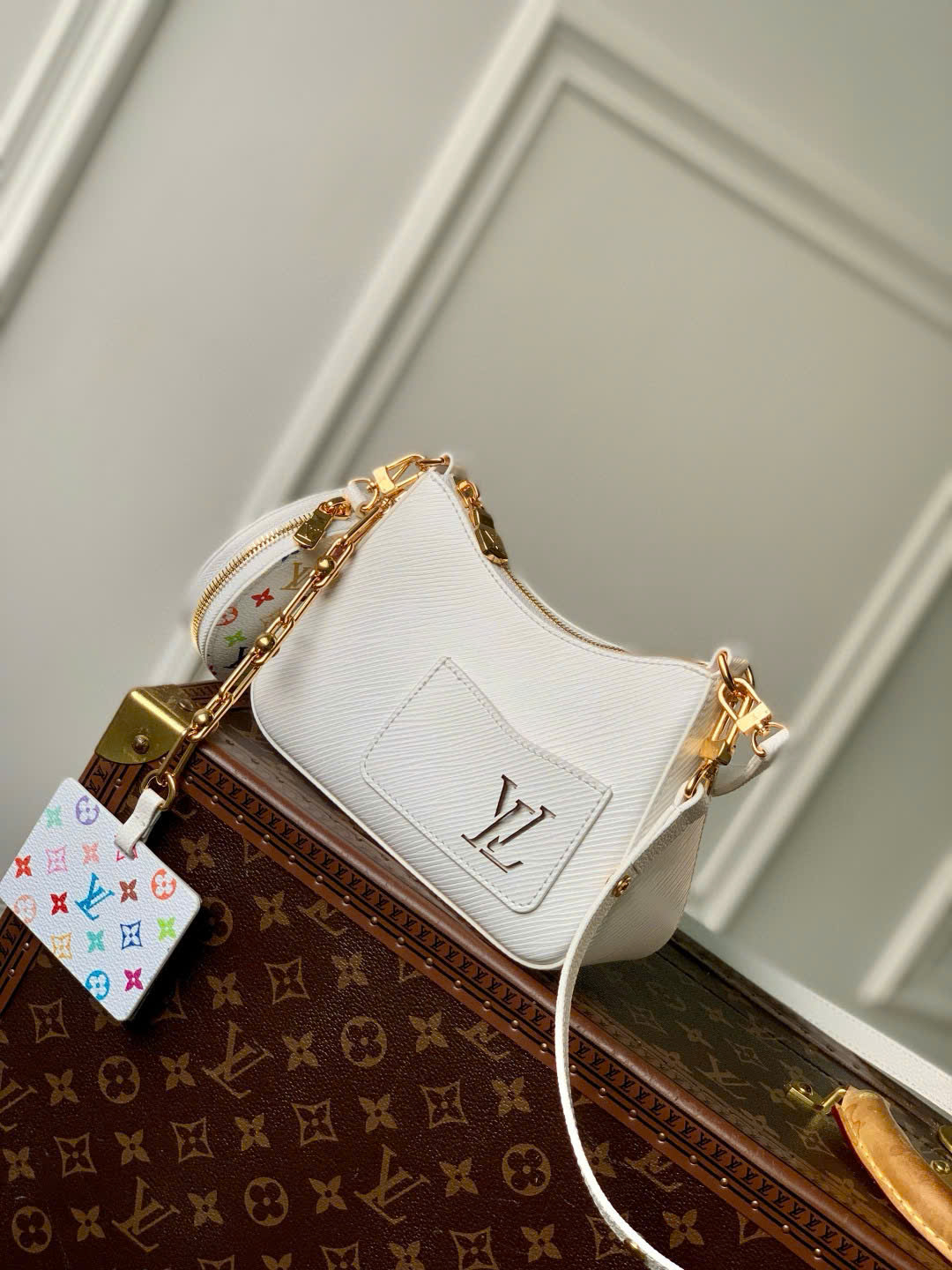 Túi Xách LV Marellini M13100 Siêu Vip Màu Trắng  Size 19 cm