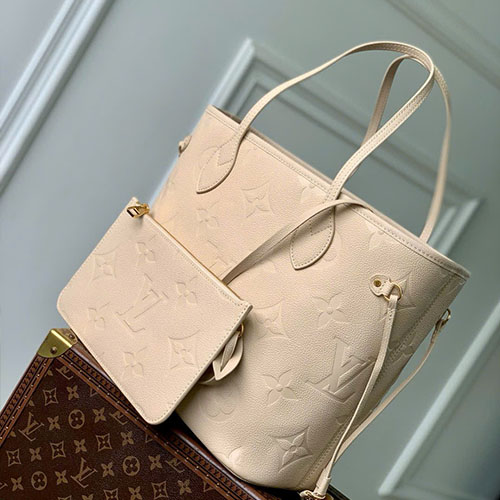Túi Xách LV Neverfull M14319 Màu Be Kem Siêu Vip Size 31 cm