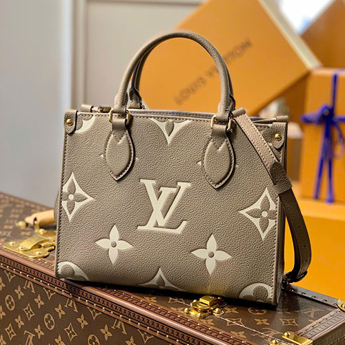 Túi Xách LV Onthego M45659 Màu Be Siêu Vip Size 25cm