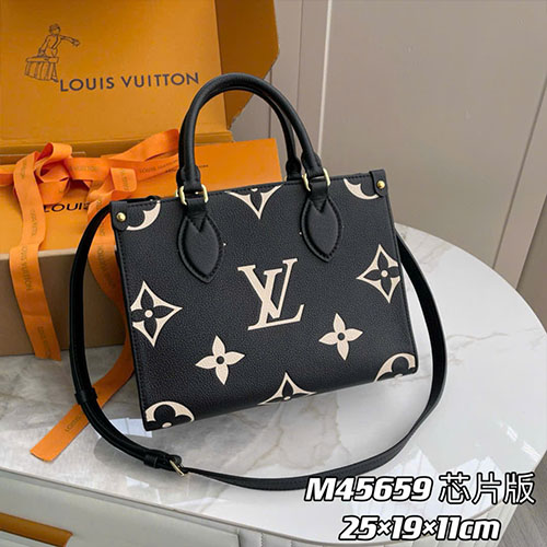 Túi Xách LV OnTheGo PM M45659 Màu Đen Siêu Cấp Size 25cm