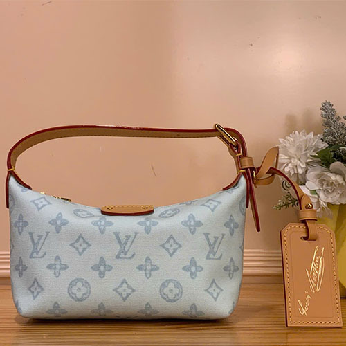 Túi xách LV Pochette Hills siêu vip M28250 màu xanh nhạt phối màu