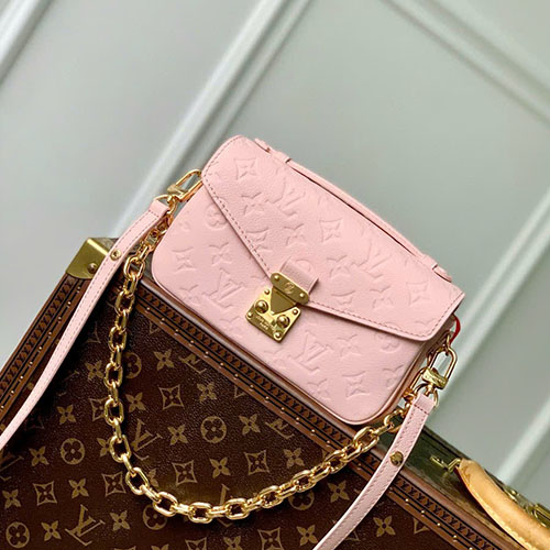 Túi Xách LV Pochette Métis East West 22942 Màu Hồng Siêu Vip Size 21.5 cm
