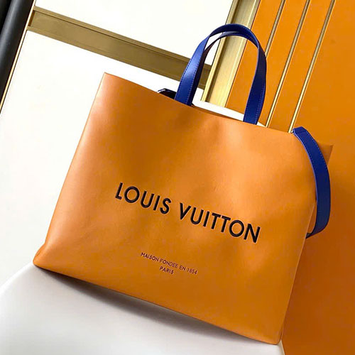 Túi Xách LV Shopper Tote MM M24457 Màu Cam Siêu Cấp Size 40cm