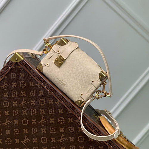 Túi Xách LV Side Trunk Bag M23915 Màu Kem Siêu Vip Size 18 cm
