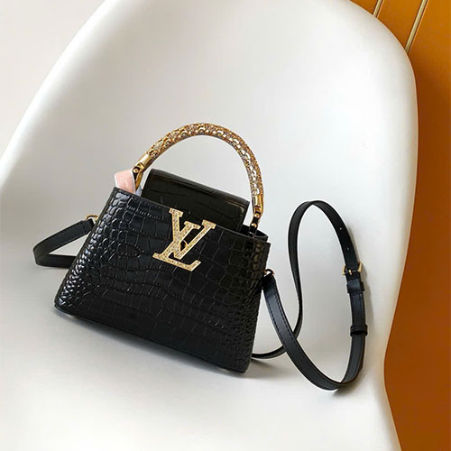 Túi xách LV siêu cấp Capucines Mini Exceptionals M14177 màu đen