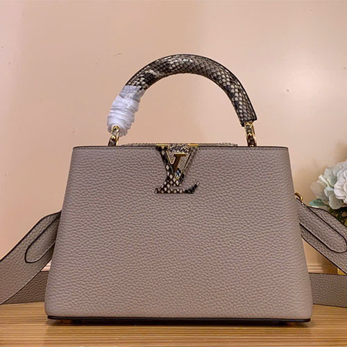Túi xách LV siêu vip Capucines BB - màu xám