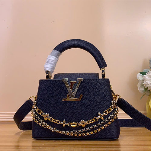 Túi Xách LV Siêu VIP Capucines Mini - xanh đậm