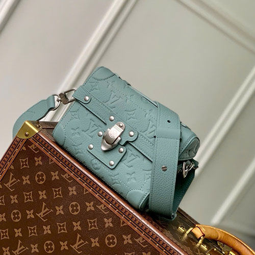 Túi Xách LV Soul Trunk M13871 Màu Xanh Siêu Vip Size 19 cm