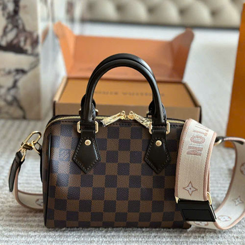 Túi Xách LV Speedy Bandoulière 20 Damier Ebene N40489 Full box Size 20.5 cm