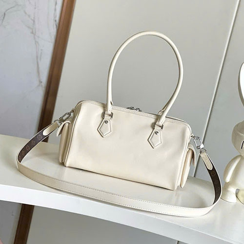 Túi Xách LV Speedy Cargo M12965 Màu Trắng Kem Siêu Cấp 28 cm