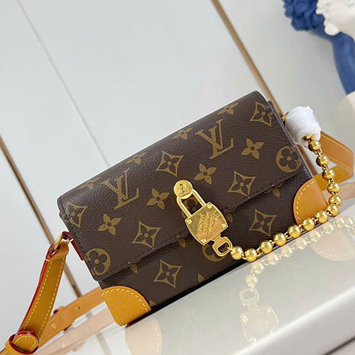 Túi Xách LV Steamer Mini M14738 Màu Nâu Siêu Vip Size 18 cm