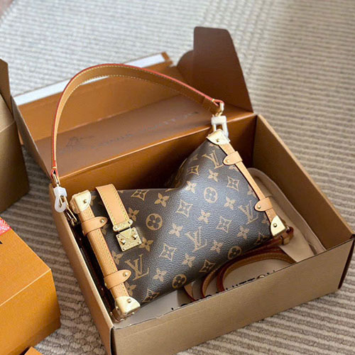 Túi Xách LV Trunk 0605 Màu Nâu Full box Size 23 cm