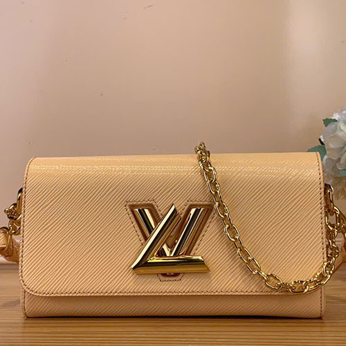 Túi xách LV Twist West – Màu Be vân sóng (da bóng gương)