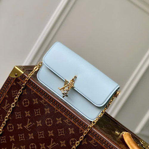 Túi Xách LV Wallet On Chain Bloom M14547 Màu Xanh Siêu Vip 20 cm