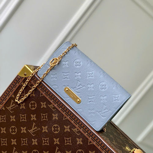 Túi Xách LV Wallet On Chain Métis M83233 Màu Xanh Siêu Vip Size 22 cm