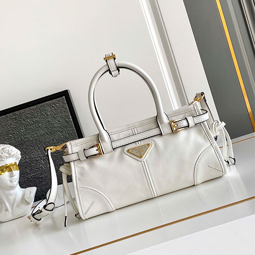 Túi xách Mini Siêu Cấp Prada 1BA486 Mini Top Handle Bag Da Dầu Lussolf Cổ Điển