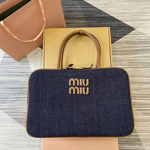Túi Xách Miu Miu Beau Denim Bag 5BB163 Siêu Cấp Size 34cm