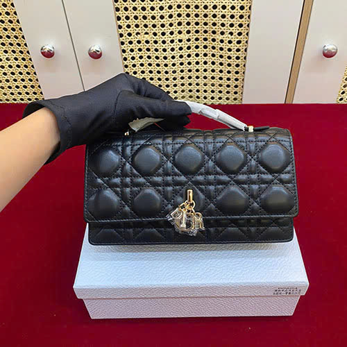 Túi Xách My Dior Mini Bag Màu Đen Siêu Vip Size 21cm