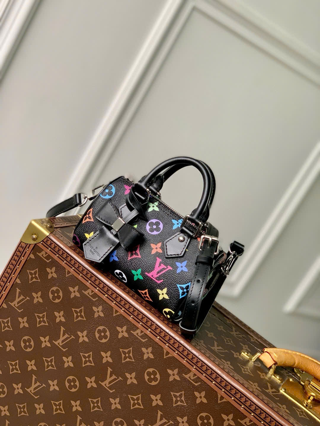 Túi Xách LV Nano Speedy canvas Monogram M13406 Siêu Vip Size 10 cm