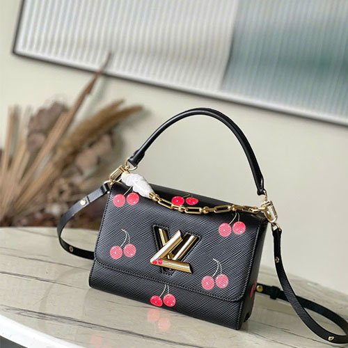 Túi Xách Nhỏ Twist LV × Murakami Màu Đen Siêu Vip Size 19cm
