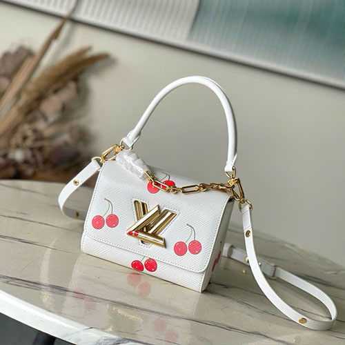 Túi Xách Nhỏ Twist LV × Murakami Màu Trắng Siêu Vip Size 19cm
