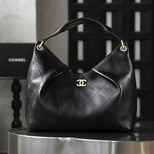 Túi Xách Nữ Chanel 26C Maxi Hobo Da Cừu Deviconcia Khóa Vàng 24K