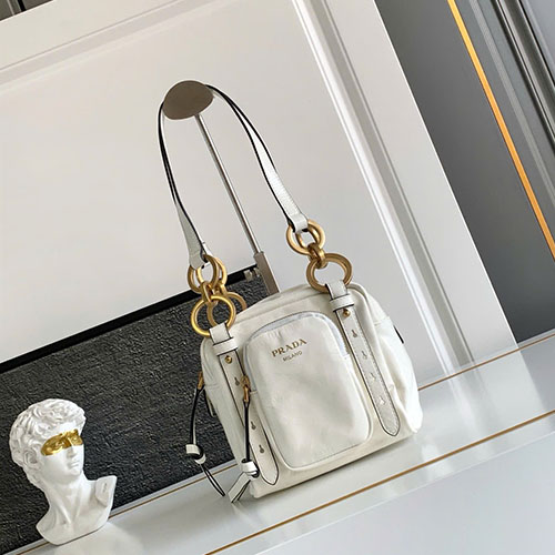 Túi Xách Prada 1BB137 Màu Trắng Siêu Cấp Size 14 cm