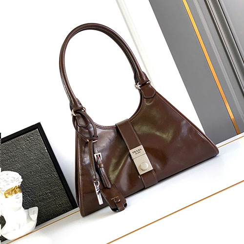 Túi Xách Prada Da Dầu 1BG563 Màu Nâu Size 30cm