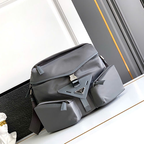 Túi Xách Prada Đeo Chéo 2VD062 Màu Xám Siêu Cấp Size 29 cm