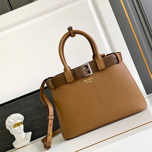 Túi Xách Prada DoubleBag 1BA434 Màu Nâu Cam Siêu Cấp Size 32 cm