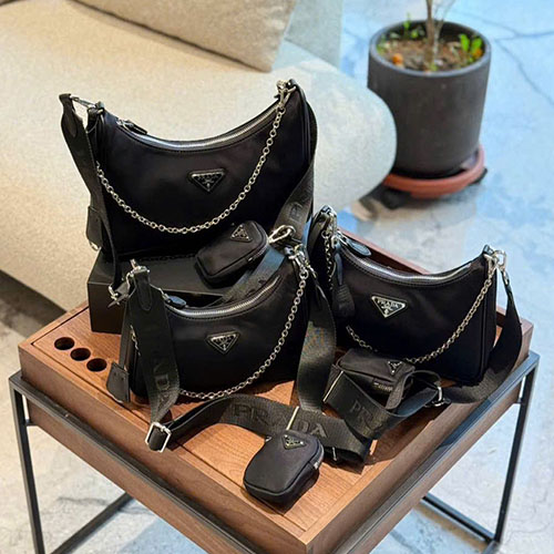 Túi xách Prada Hobo Ba Trong Một Full Box Size 28 cm