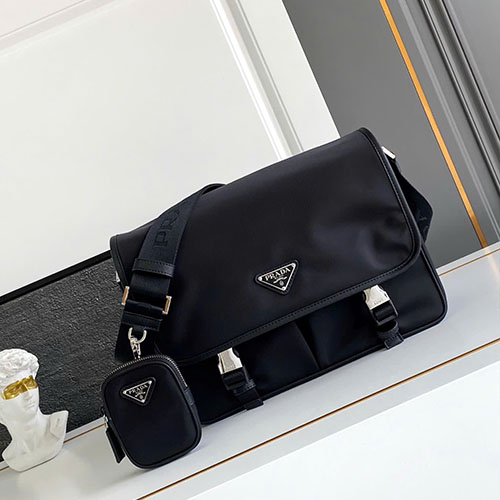 Túi Xách Prada Nylon 2VD768 Màu Đen Siêu Cấp Size 32 cm