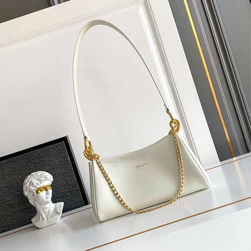 Túi xách Prada siêu cấp – Chain Shoulder Bag 2025 Thu Đông - màu trắng