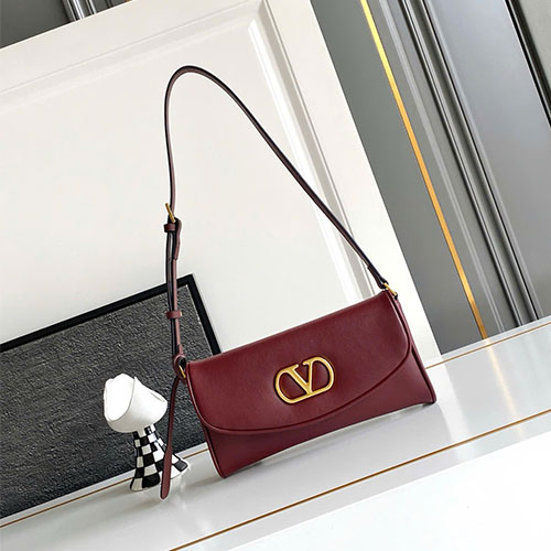 Túi xách Valentino Garavani VLogo Shoulder Bag Small – Siêu cấp - đỏ rượu