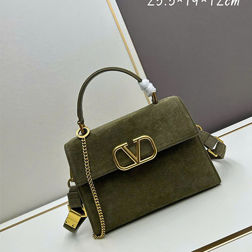 Túi Xách Valentino Logo V Mờ 20259 Màu Xanh Super Size 25.5cm